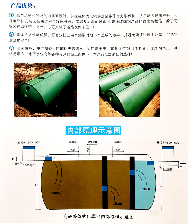 白水玻璃钢化粪池